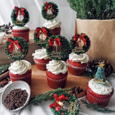 Set 4 vị Cupcake giáng sinh