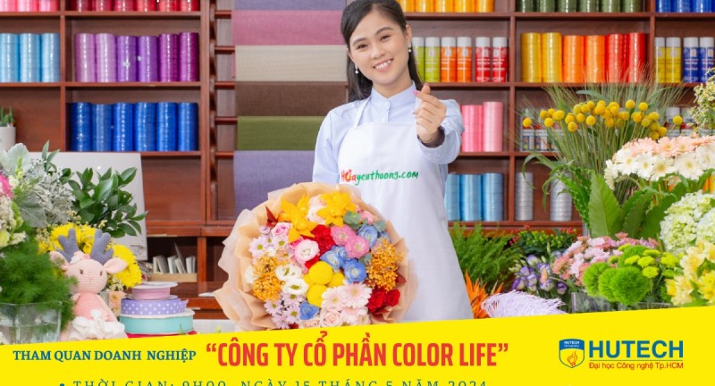 Sinh viên ngành Thương mại điện tử, khoa Tài chính Thương mại Tham quan công ty Cổ Phần Color Life – Thương hiệu Hoa HoaYeuThuong.com Nguyễn Thị Bích Nhi