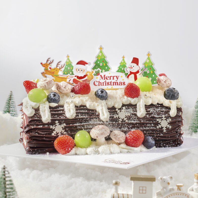 Yule Log Red Velvet – Bánh Khúc Cây